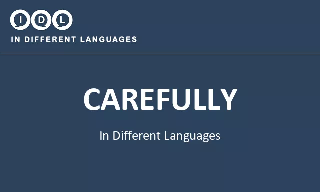Carefully in Different Languages - Image