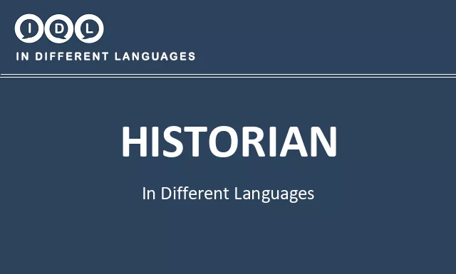 Historian in Different Languages - Image