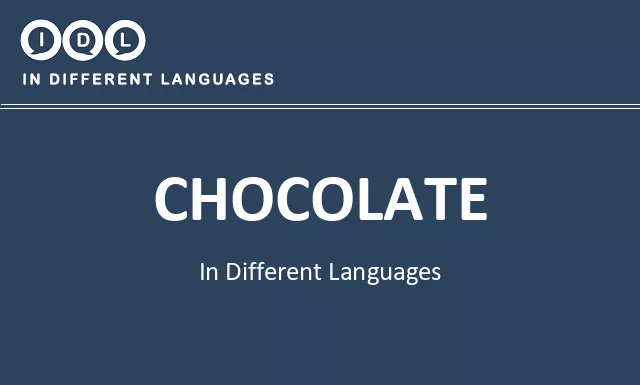 Chocolate in Different Languages - Image