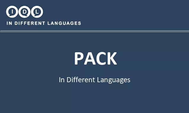 Pack in Different Languages - Image