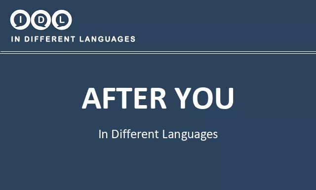 After you in Different Languages - Image
