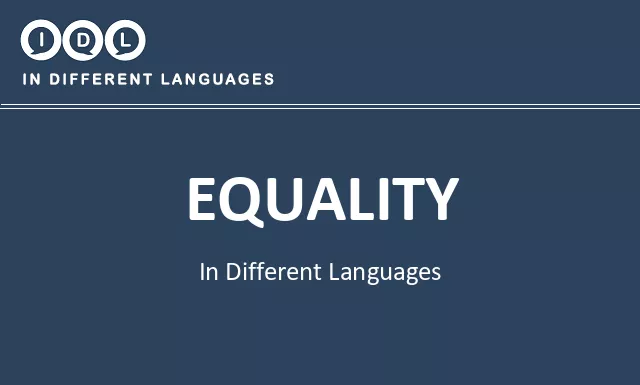 Equality in Different Languages - Image