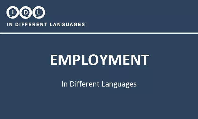Employment in Different Languages - Image