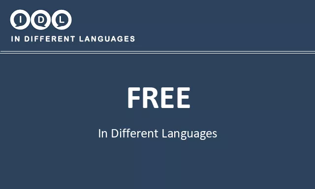 Free in Different Languages - Image