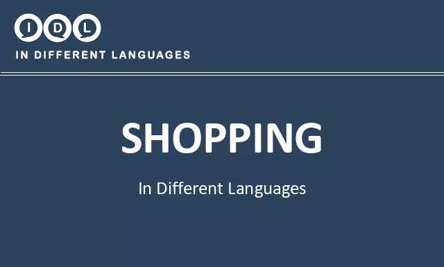 Shopping in Different Languages - Image