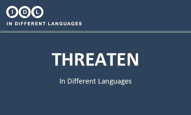 Threaten in Different Languages - Image