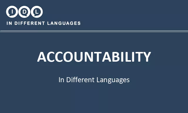 Accountability in Different Languages - Image