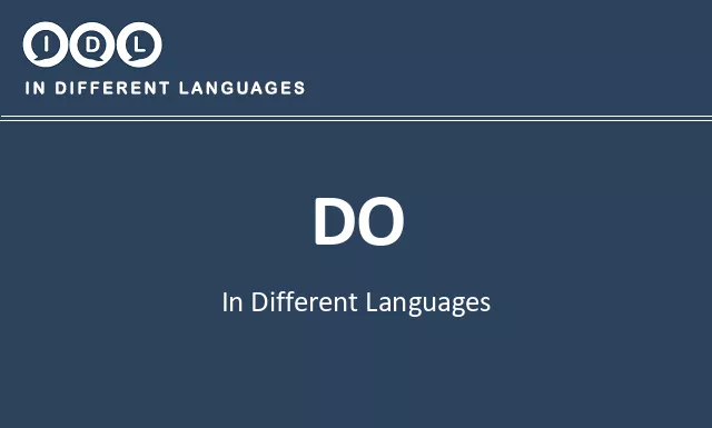 Do in Different Languages - Image