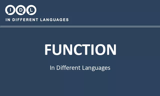 Function in Different Languages - Image