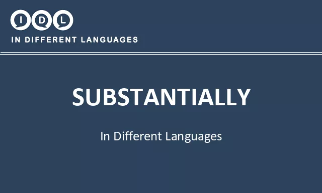 Substantially in Different Languages - Image