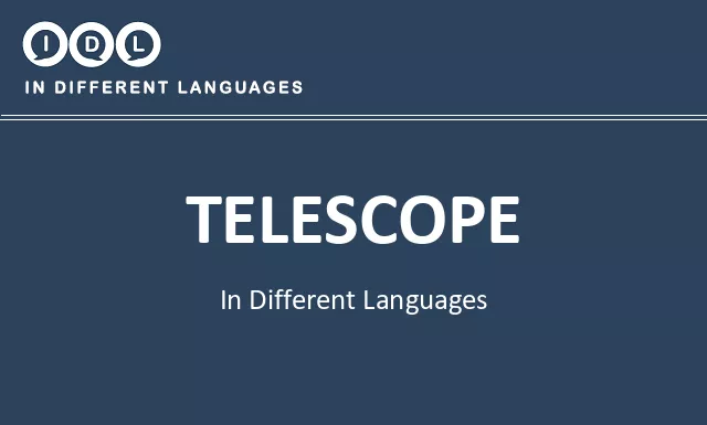 Telescope in Different Languages - Image