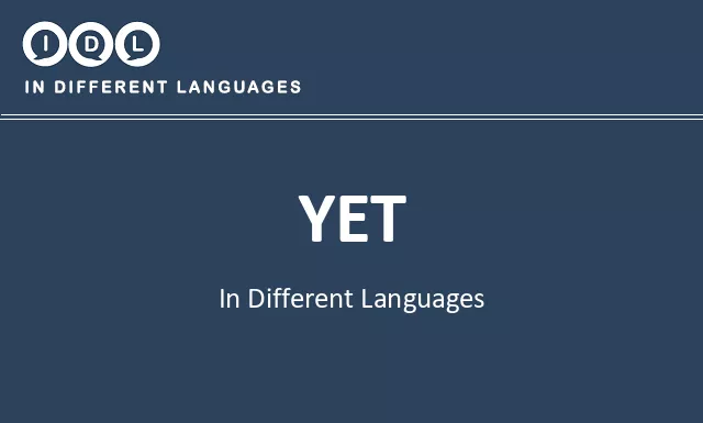 Yet in Different Languages - Image