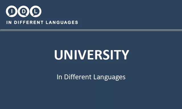 University in Different Languages - Image