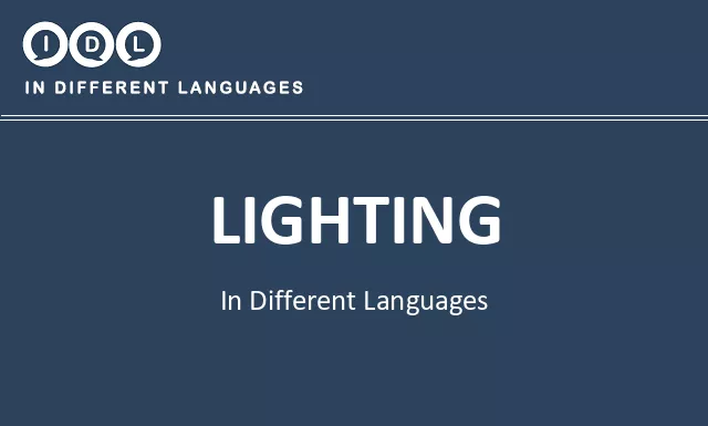 Lighting in Different Languages - Image