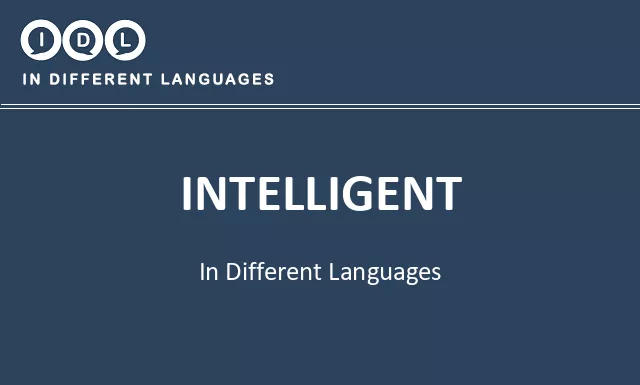 Intelligent in Different Languages - Image