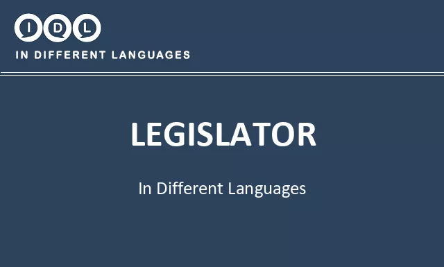 Legislator in Different Languages - Image
