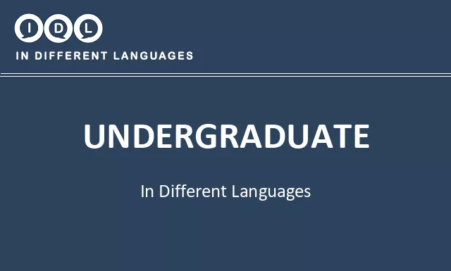 Undergraduate in Different Languages - Image