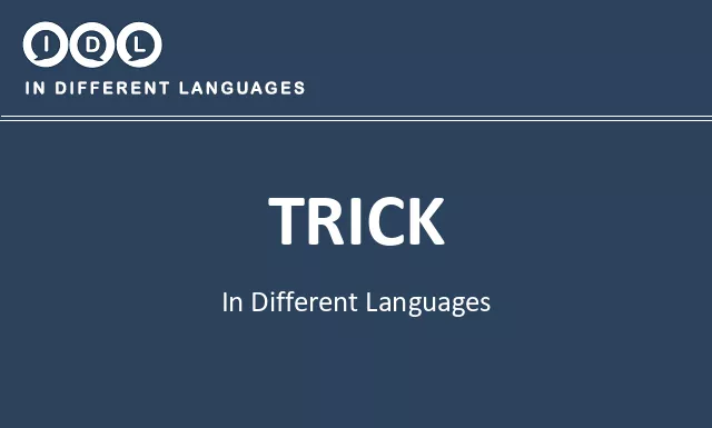 Trick in Different Languages - Image