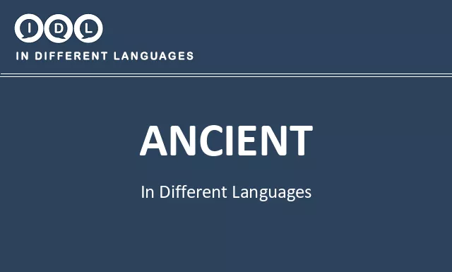 Ancient in Different Languages - Image