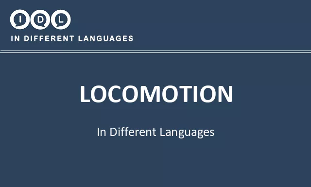 Locomotion in Different Languages - Image