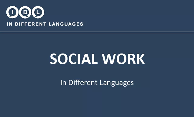 Social work in Different Languages - Image