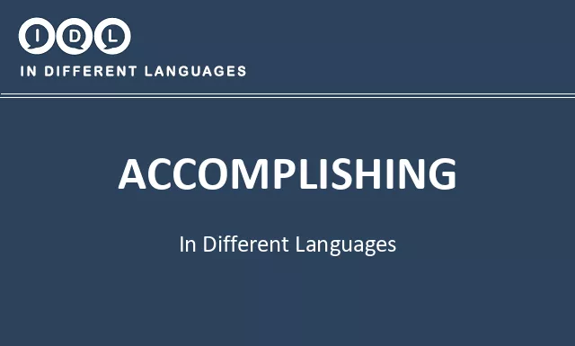 Accomplishing in Different Languages - Image