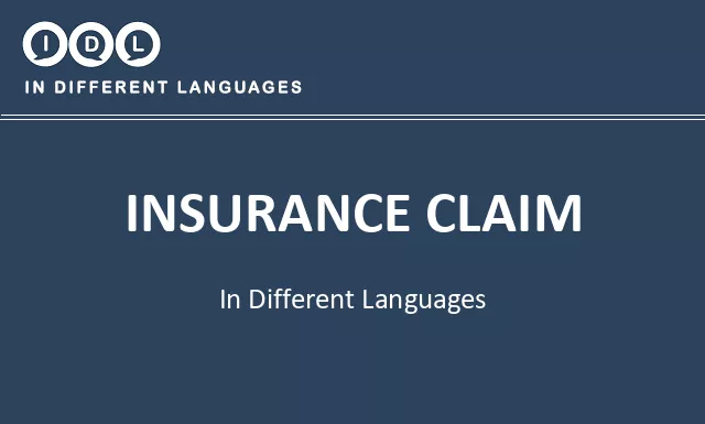 Insurance claim in Different Languages - Image