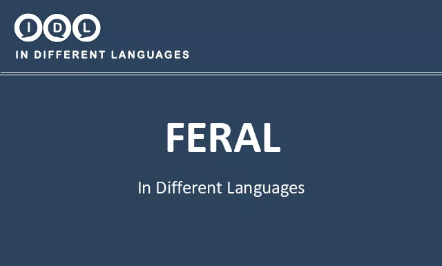 Feral in Different Languages - Image