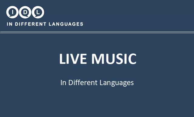 Live music in Different Languages - Image
