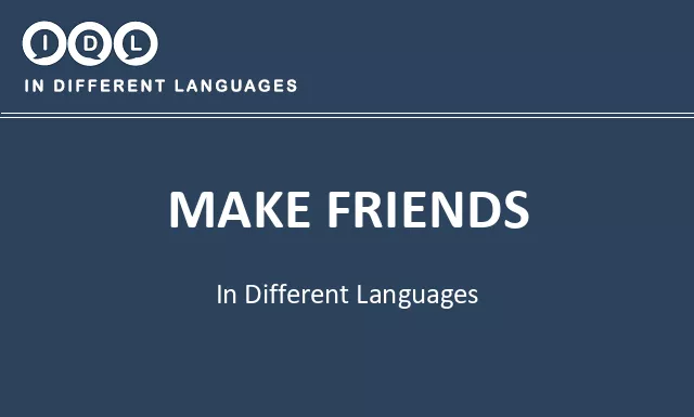 Make friends in Different Languages - Image