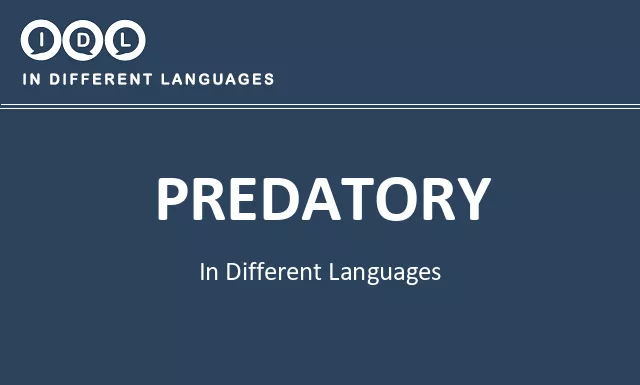 Predatory in Different Languages - Image