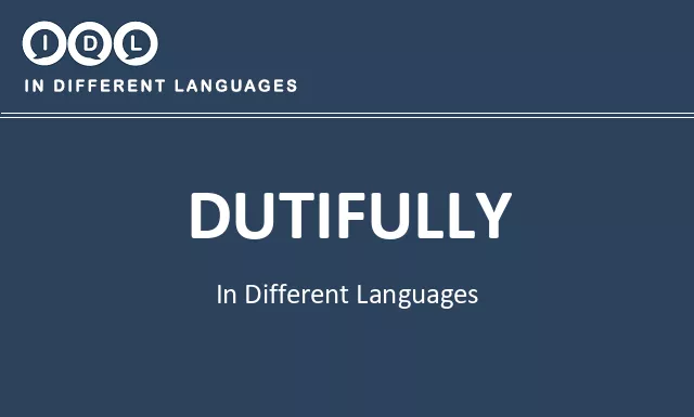 Dutifully in Different Languages - Image