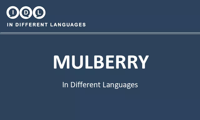 Mulberry in Different Languages - Image
