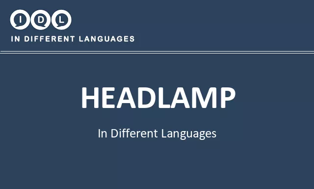 Headlamp in Different Languages - Image