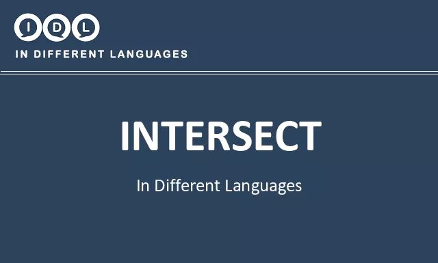 Intersect in Different Languages - Image