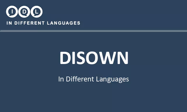 Disown in Different Languages - Image