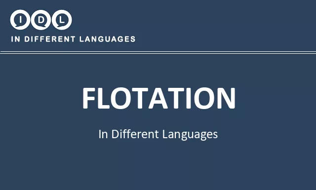 Flotation in Different Languages - Image