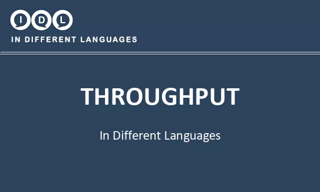 Throughput in Different Languages - Image