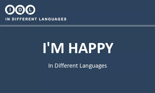 I'm happy in Different Languages - Image