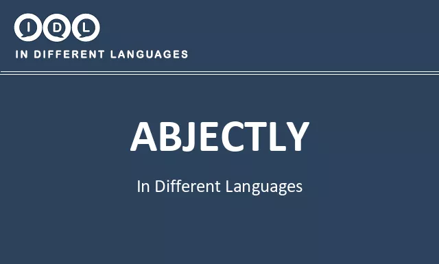 Abjectly in Different Languages - Image
