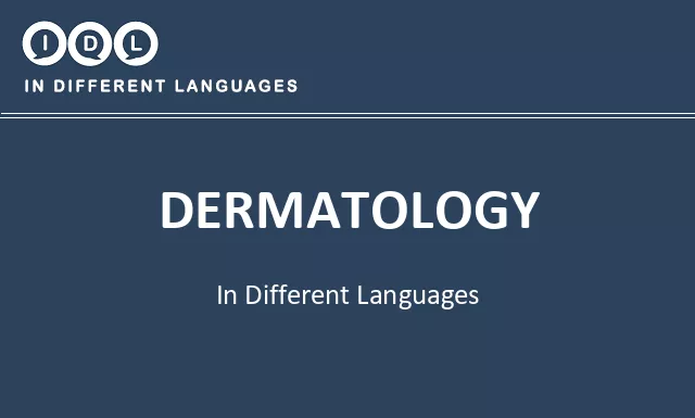 Dermatology in Different Languages - Image