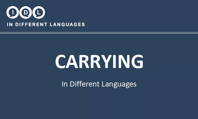 Carrying in Different Languages - Image