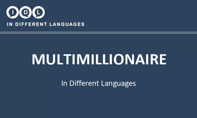 Multimillionaire in Different Languages - Image