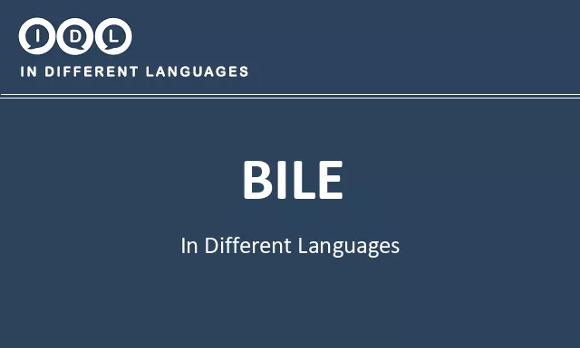 Bile in Different Languages - Image