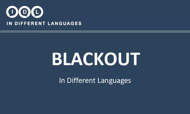 Blackout in Different Languages - Image
