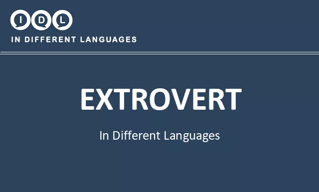 Extrovert in Different Languages - Image