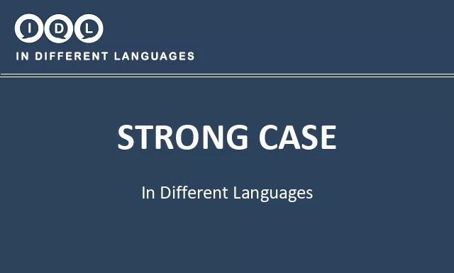 Strong case in Different Languages - Image