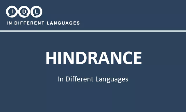 Hindrance in Different Languages - Image