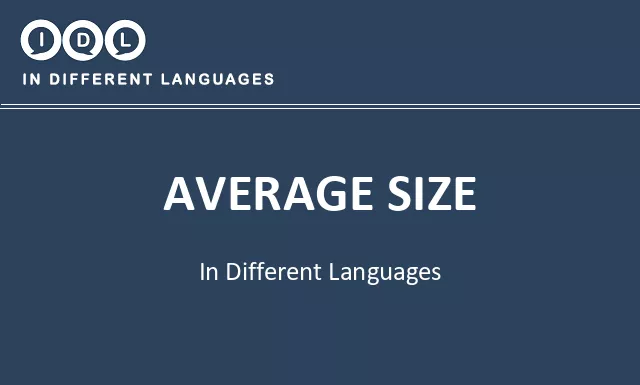 Average size in Different Languages - Image