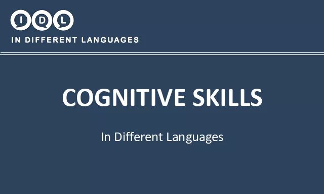 Cognitive skills in Different Languages - Image